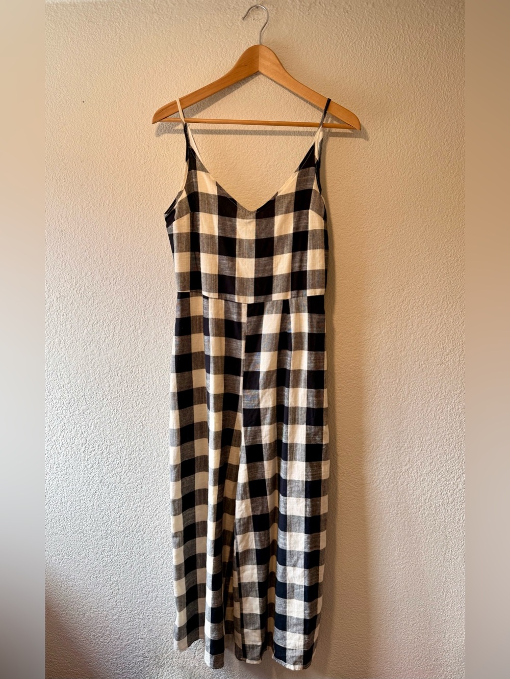 IF BY SEA Gingham Tie-Waist Jumpsuit